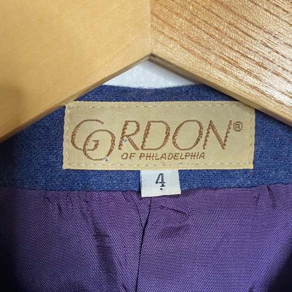 Gordon Of Philadelphia Vintage Blue Wool Vest - Picture 6 of 7